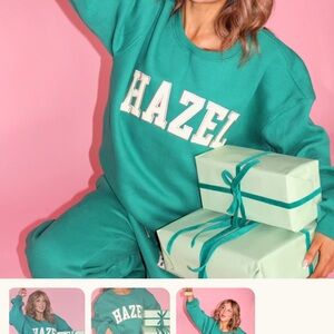 Hazel Green Sweatshirt for Women